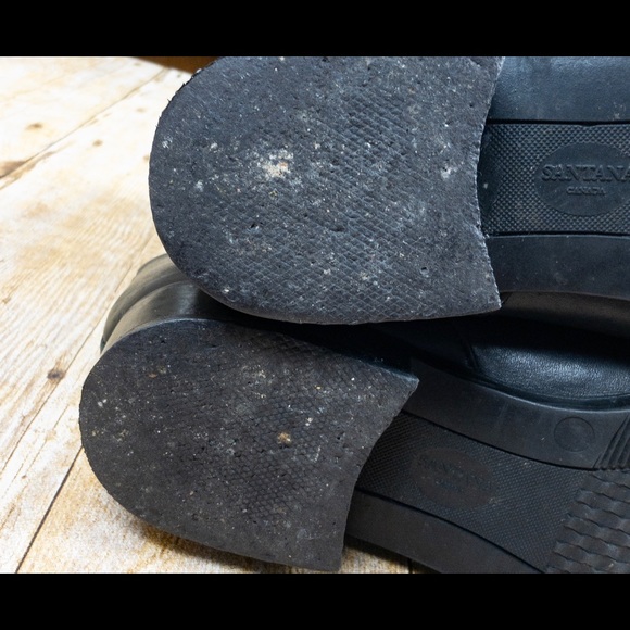 Santana Canada Boots Mid Calf Leather Black 8.5 - Picture 7 of 7